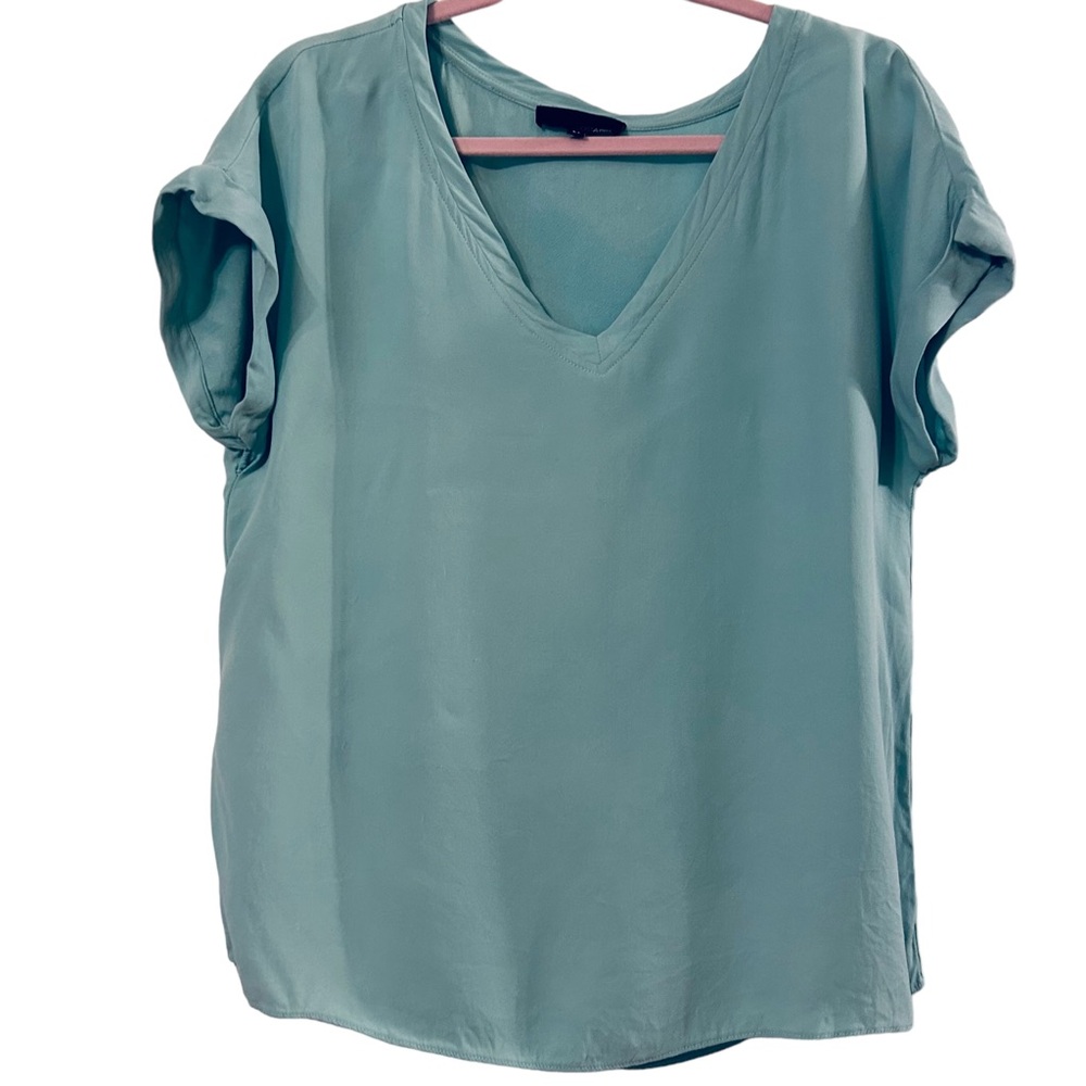 Lost April v-neck cuffed sleeve blouse size M